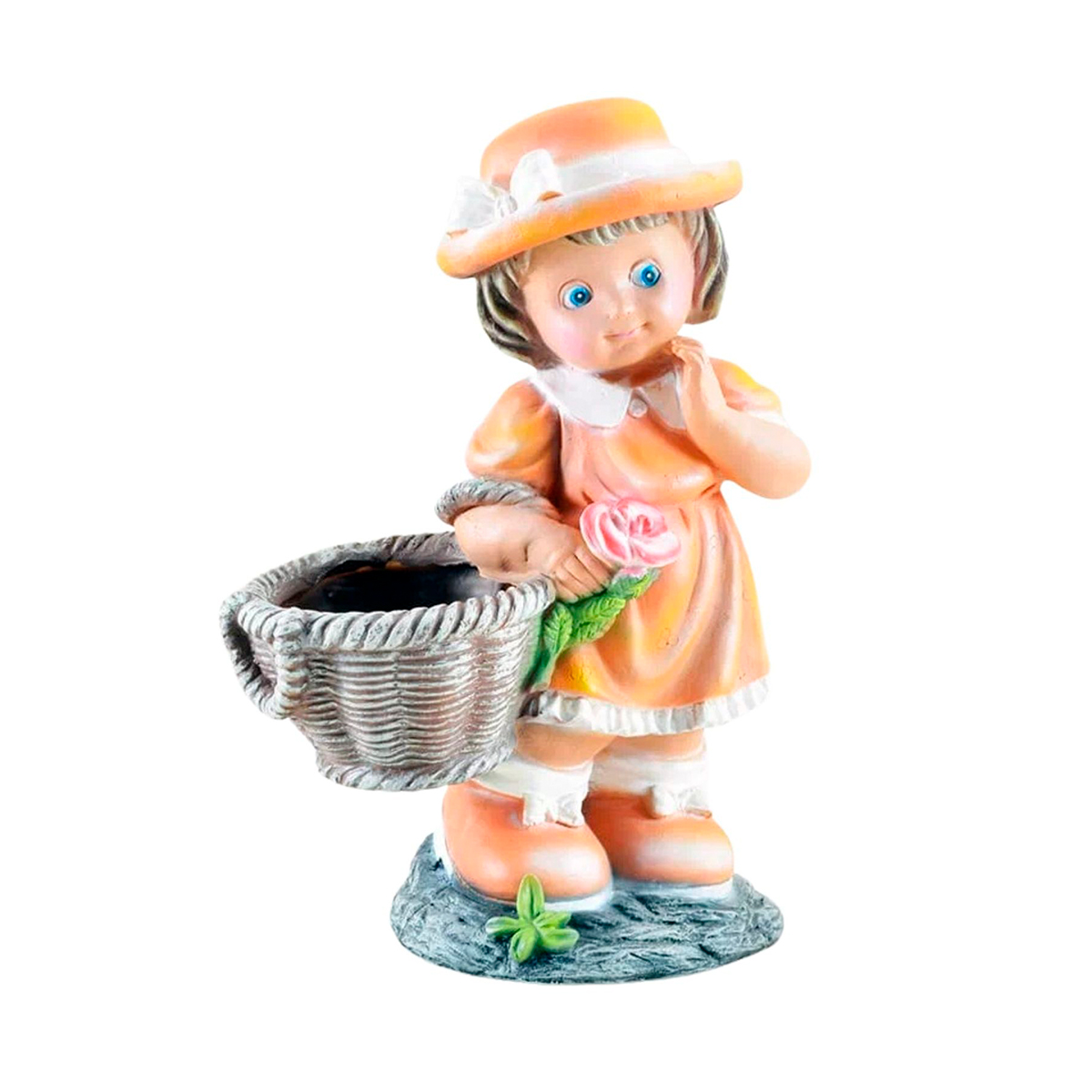 Фигурка садовая "девочка с корзиной" кашпо (1/6) "сказка" jng466