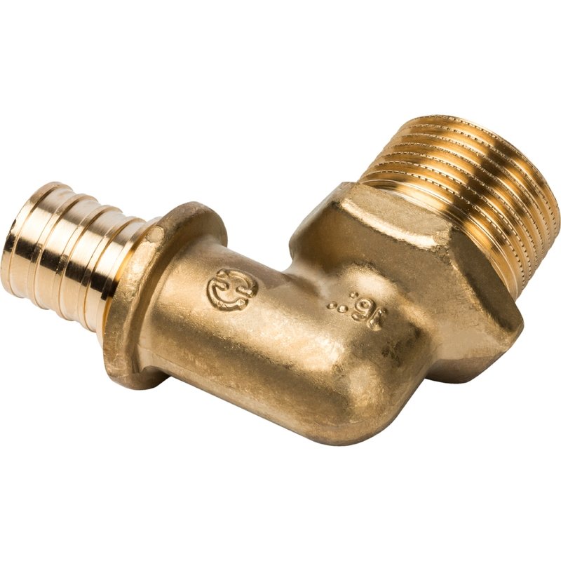 Угол переходной 20 x 3/4" НР аксиальный для труб PE-X STOUT