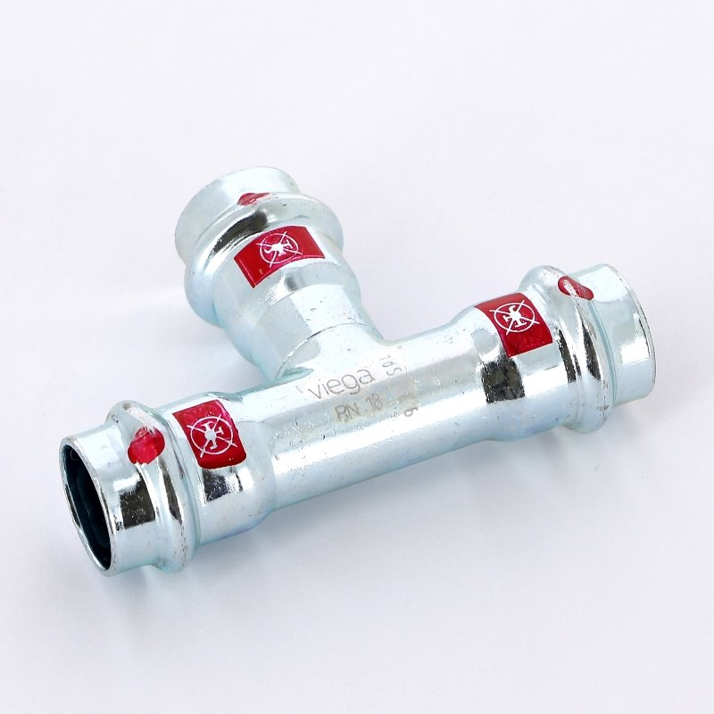 Тройник пресс 18 оцинкованная сталь Prestabo VIEGA