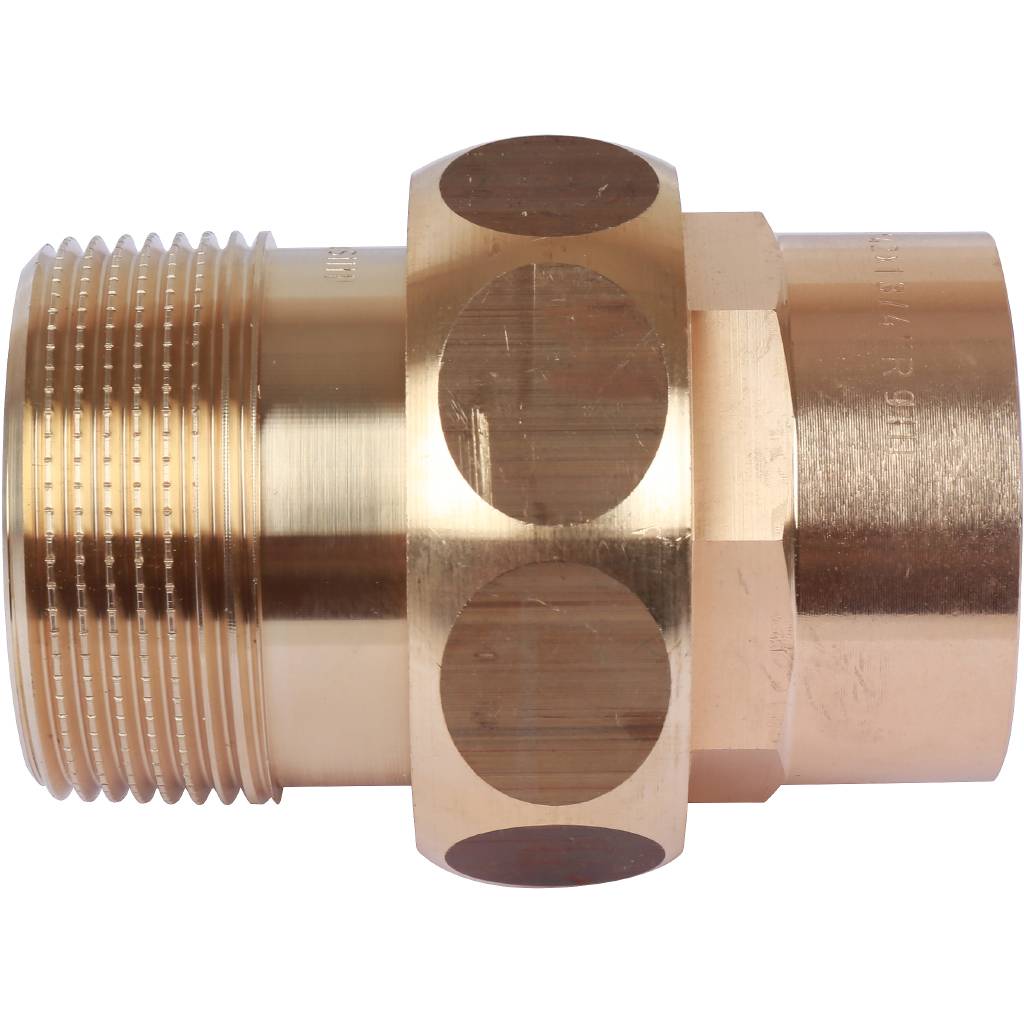 Американка (сгон) 42x1 1/2" НР с плоской прокладкой под пайку бронзовая SANHA 1433142112