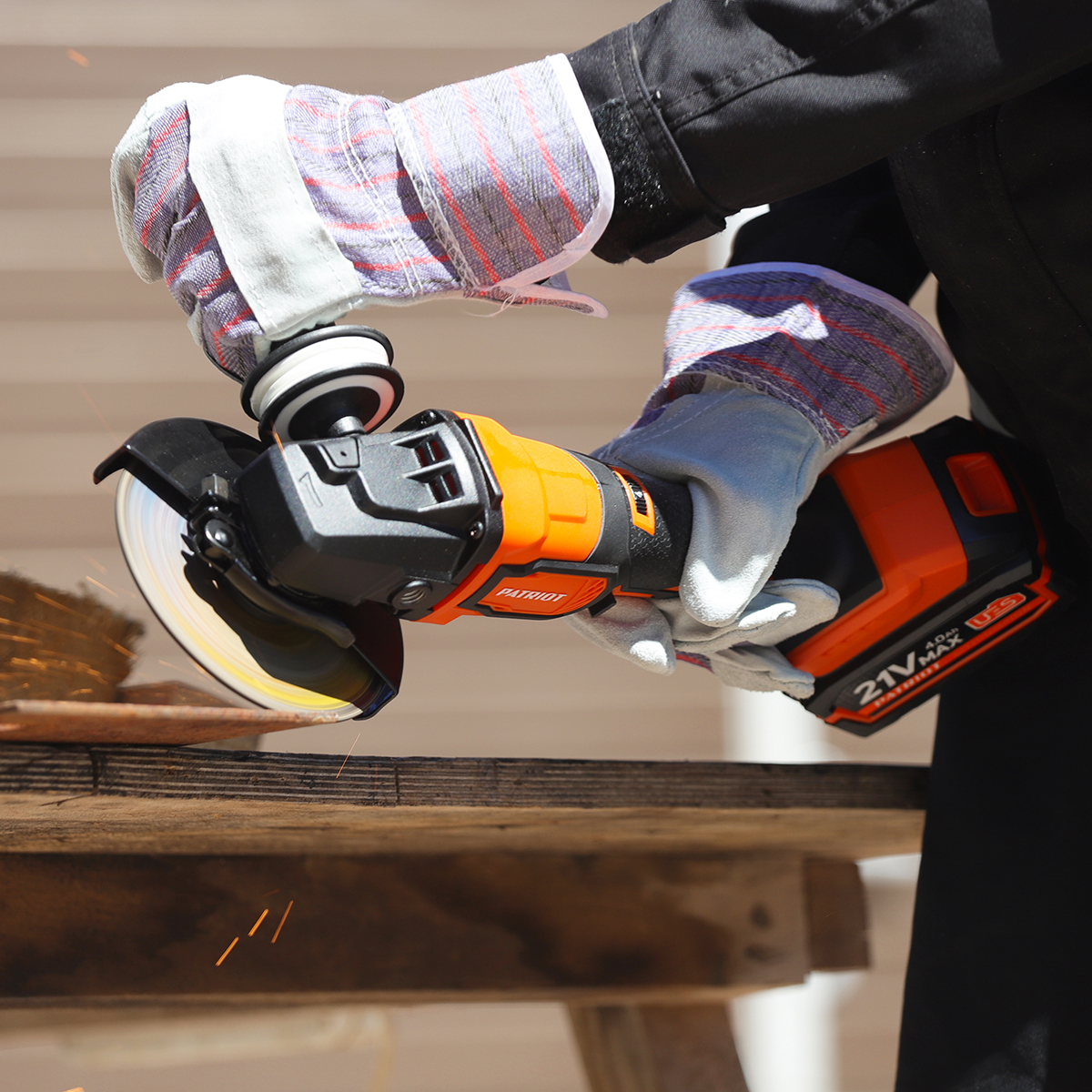 Угловая шлифмашина ag 125li ues, диск 125 мм (1/4) "patriot" 110303127