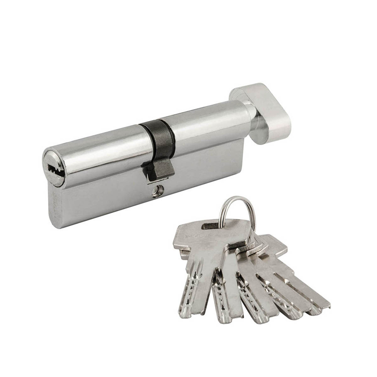 Цилиндров. механизм есо-std z лпв-100 (50-50) (ключ/вертушка) хром (1/10/80) "нора-м"