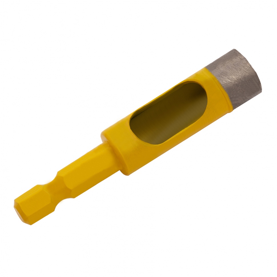 Сверло алмазное по керамограниту, 12 х 35 мм, шестигранный хвостовик Denzel (726757)