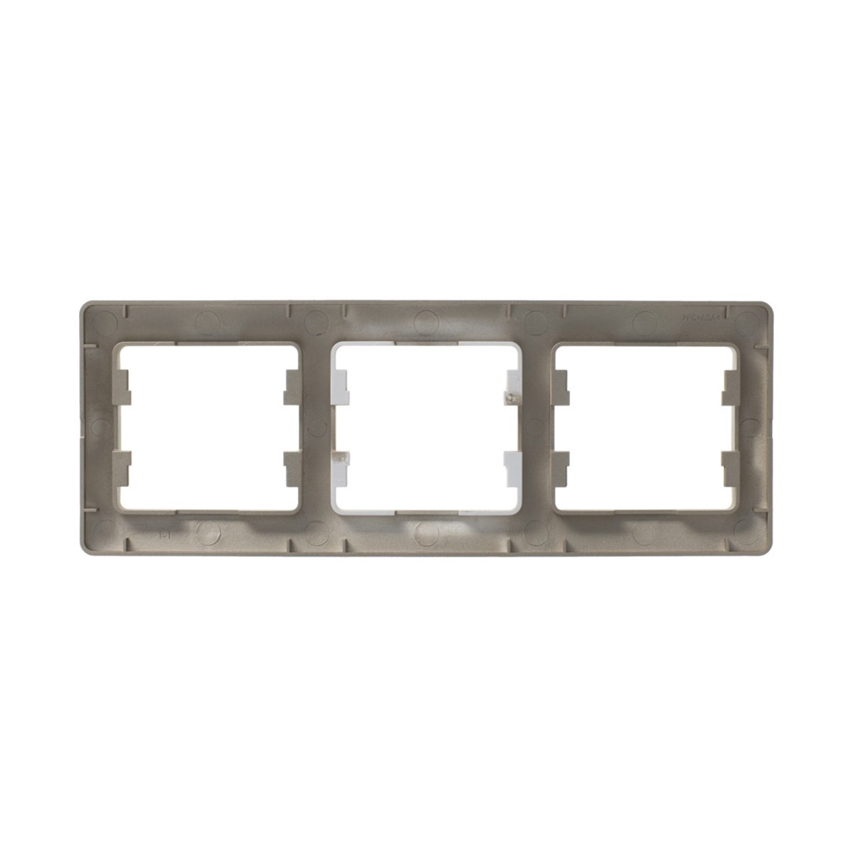 Рамка "glossa" 3-х местн. горизонтальная, титан (1/5/20) "schneider"