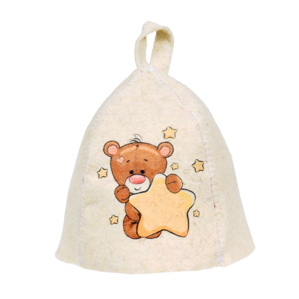 Шапка для бани и сауны детская "мишка" (1/20) "hot pot" 41213