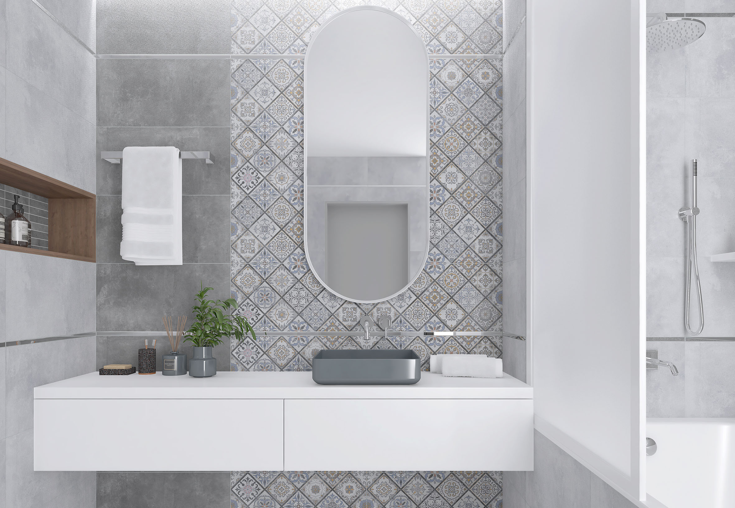 Etnis мозаика серый 18-00-06- 30x60