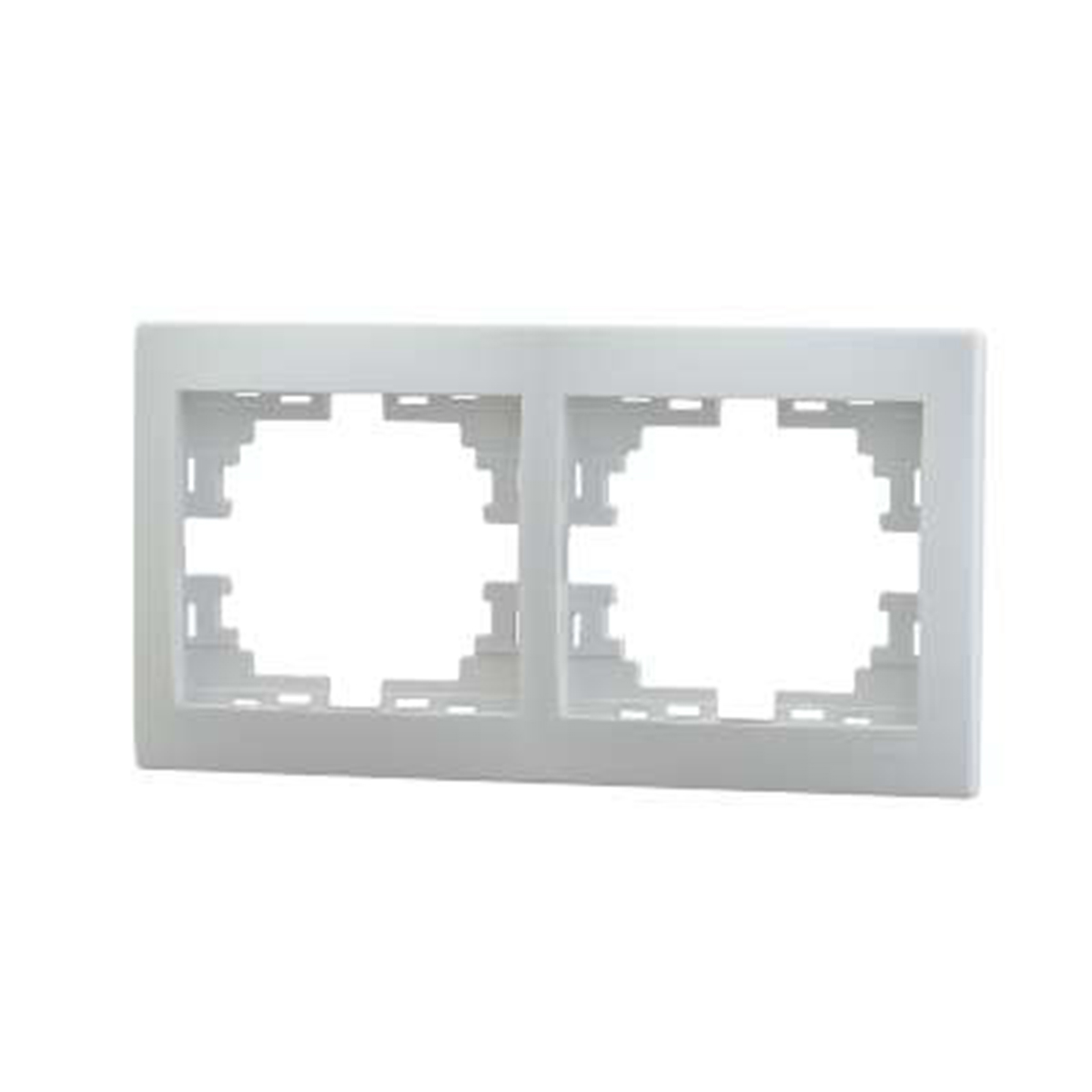 Рамка "mira" 2-х местн. горизонтальная, белый (1/10/120) "lezard" 701-0200-147