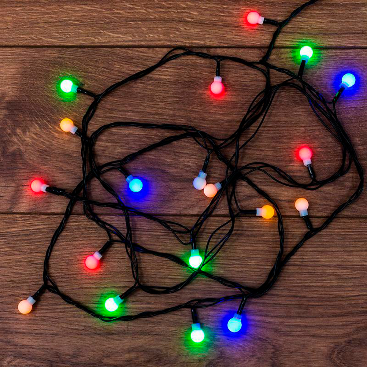 Электрогирлянда "цветные шарики" 2,8 м, 20 разноцв. ламп (1/60) "neon-night" 303-060