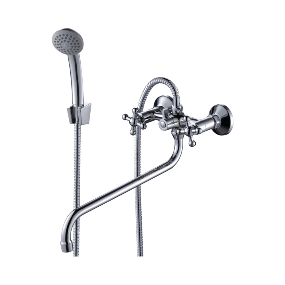 Смеситель для ванн  y02-82  круглый излив, двухвентильный (1/12) "rossinka"