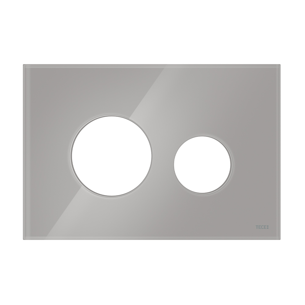 Стеклянная лицевая панель смыва TECEloop modular титан для инсталляции унитаза 150 x 220 x 11 мм