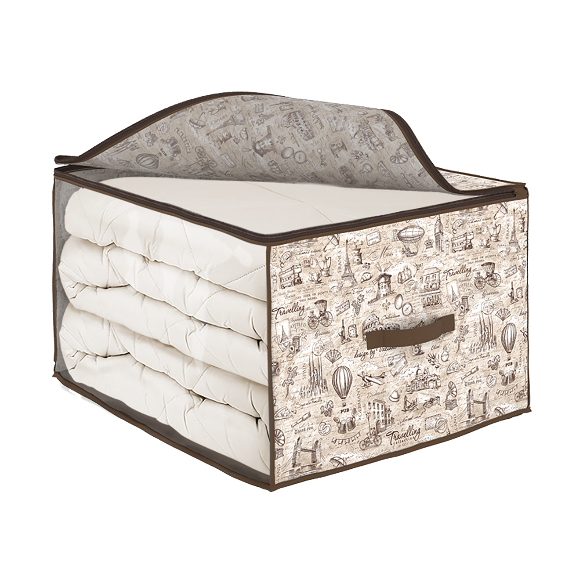 Кофр для хранения "travelling" 60*50*35 см с застёжкой-молнией (1/24) "valiant" tc-cb-m