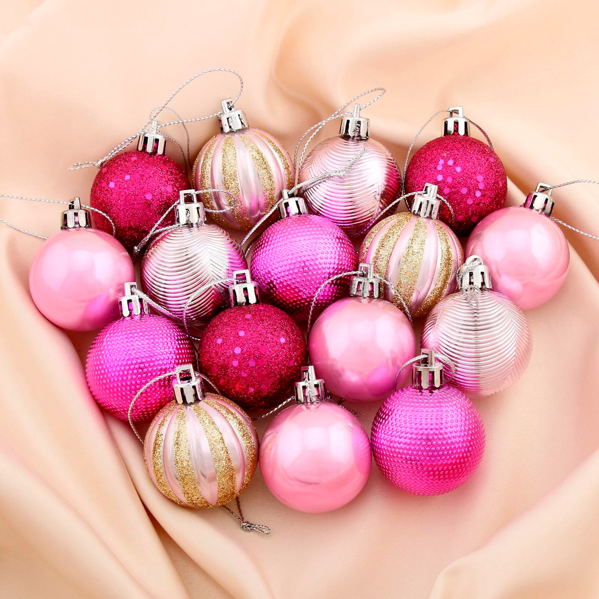 Шары новогодние d-4 см (набор 35 шт.) "гламурный микс"  "зимнее волшебство" 4192758