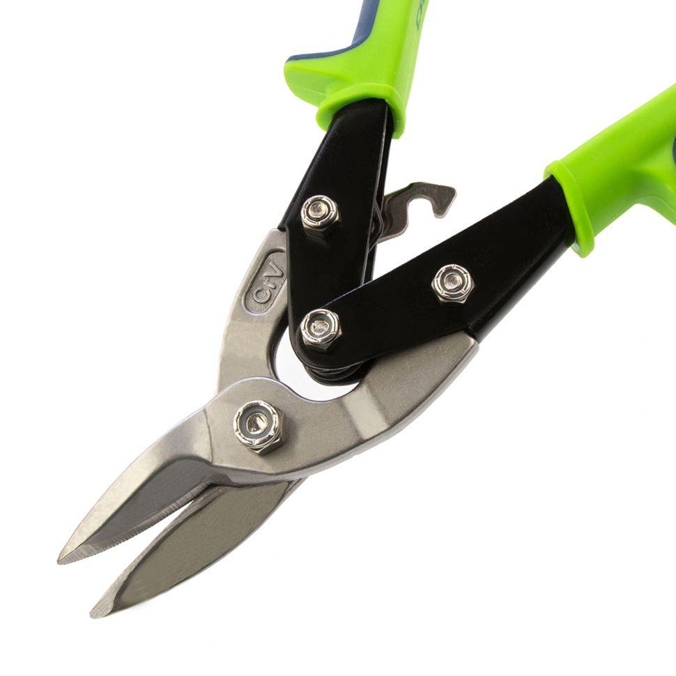 Ножницы по металлу, 250 мм, правый рез, сталь С55, двухкомпонентные рукоятки СИБРТЕХ (78337)