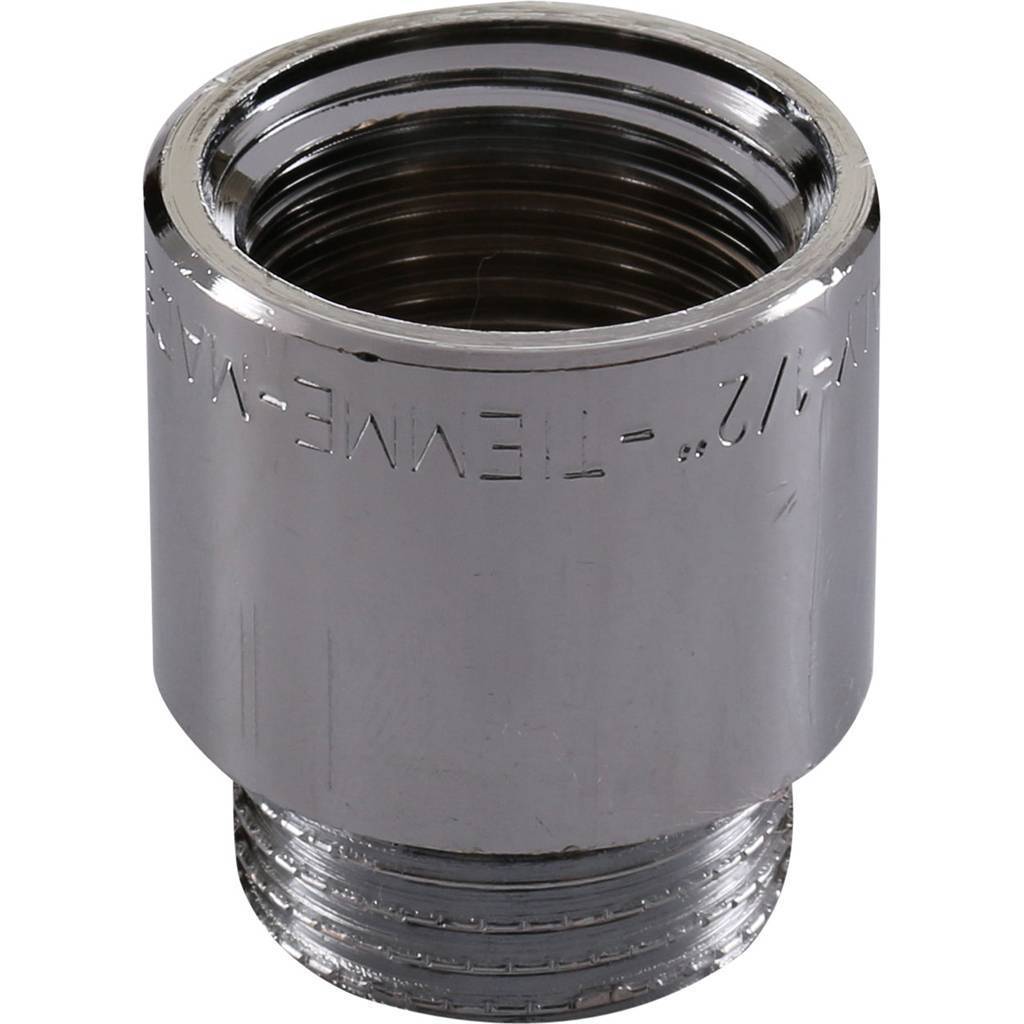 Удлинитель резьбовой 1/2" x 20 мм НР-ВР хромированный TIEMME