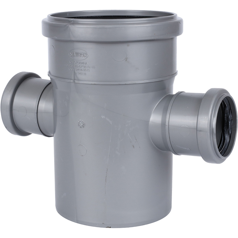 Крестовина 87° одноплоскостная 110 х 50 х 50 мм для вн.канализации SINIKON Стандарт