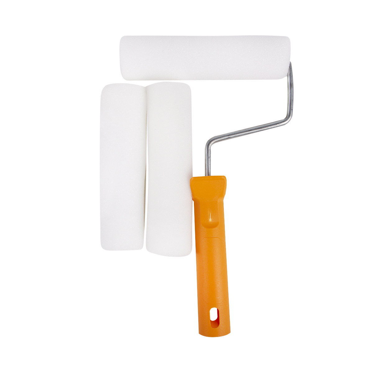 Мини-валик поролоновый 140 мм+ 2 шубки (1/50) "шабашка"  108-0014