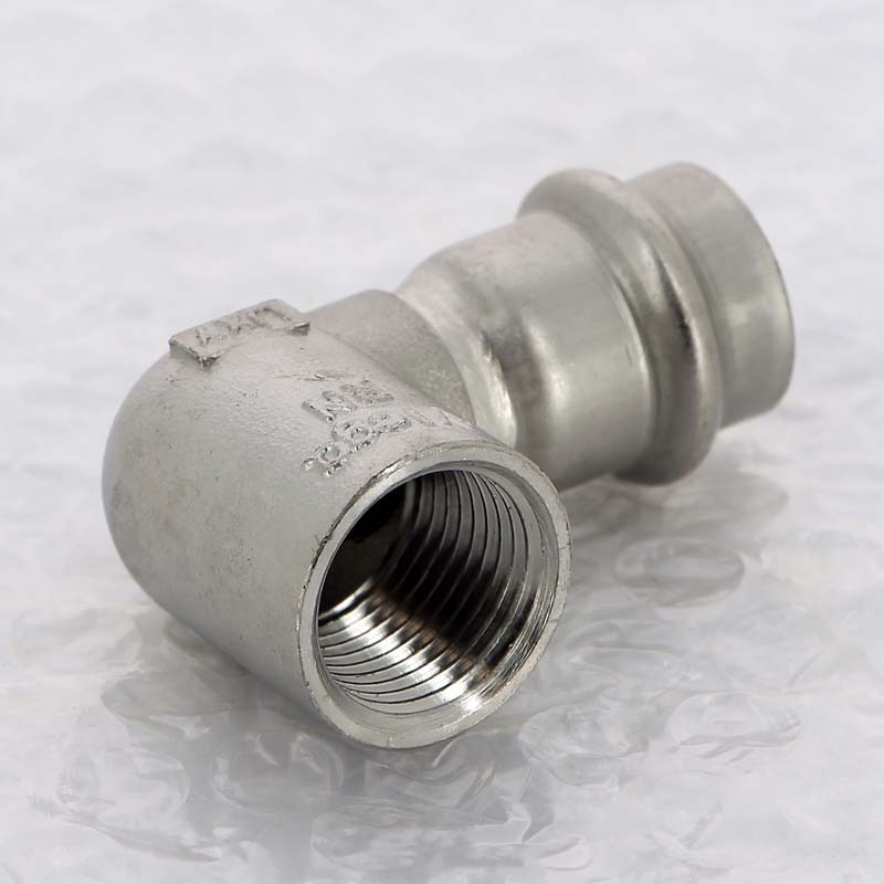 Угол пресс-В компактный 18x1/2" нержавеющая сталь Sanpress Inox VIEGA