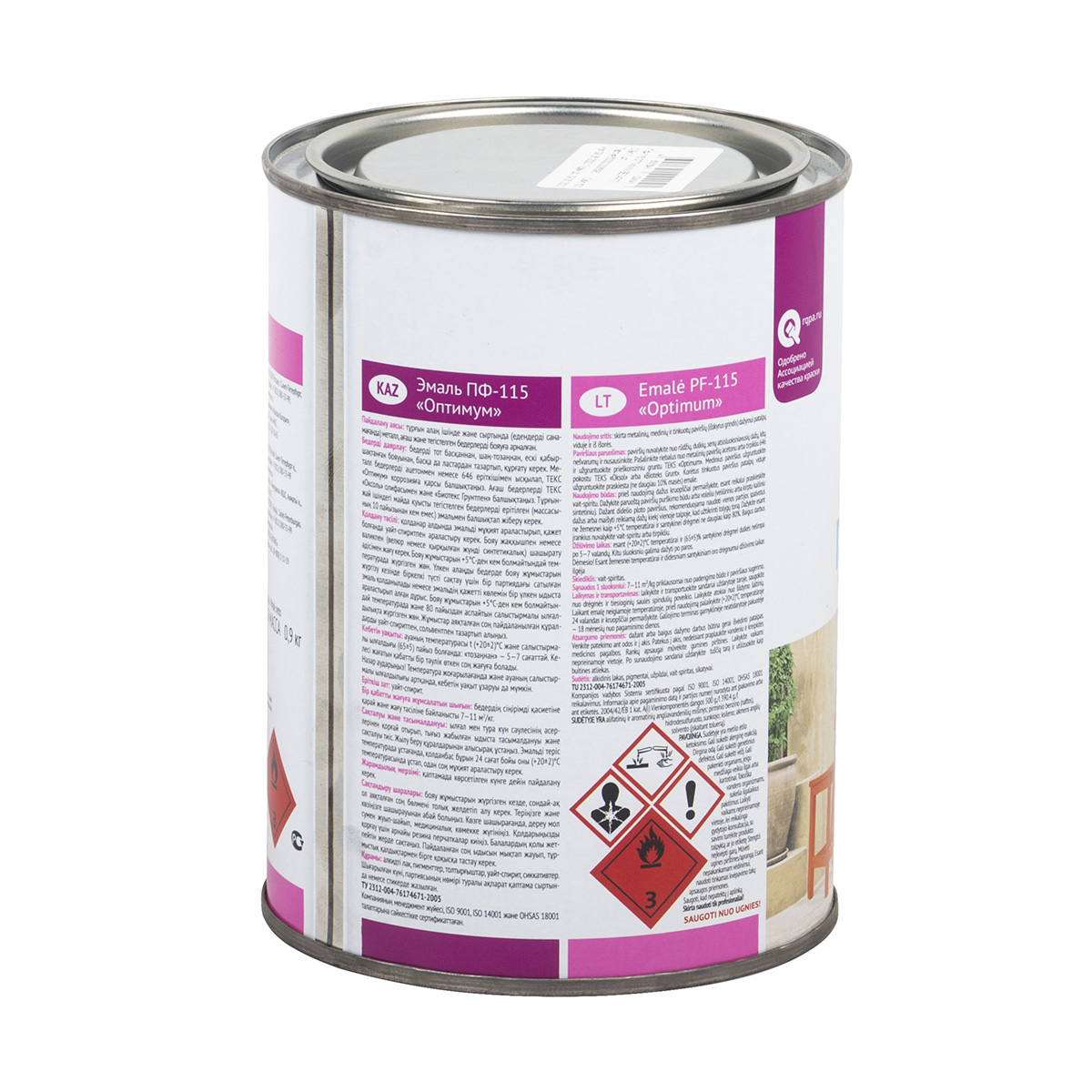 Эмаль "оптимум" пф-115 голубая  0,9 кг (1/14) текс