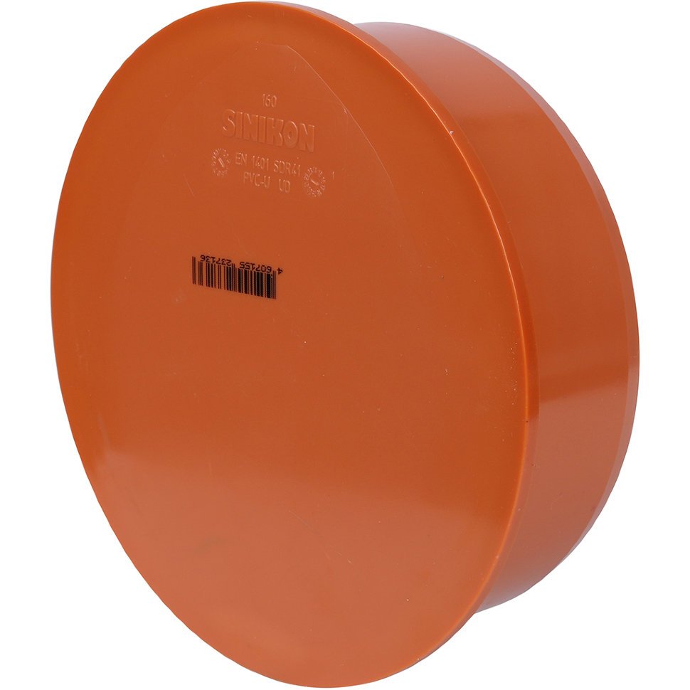 Заглушка наружной канализации d=160 мм Sinikon Стандарт НПВХ