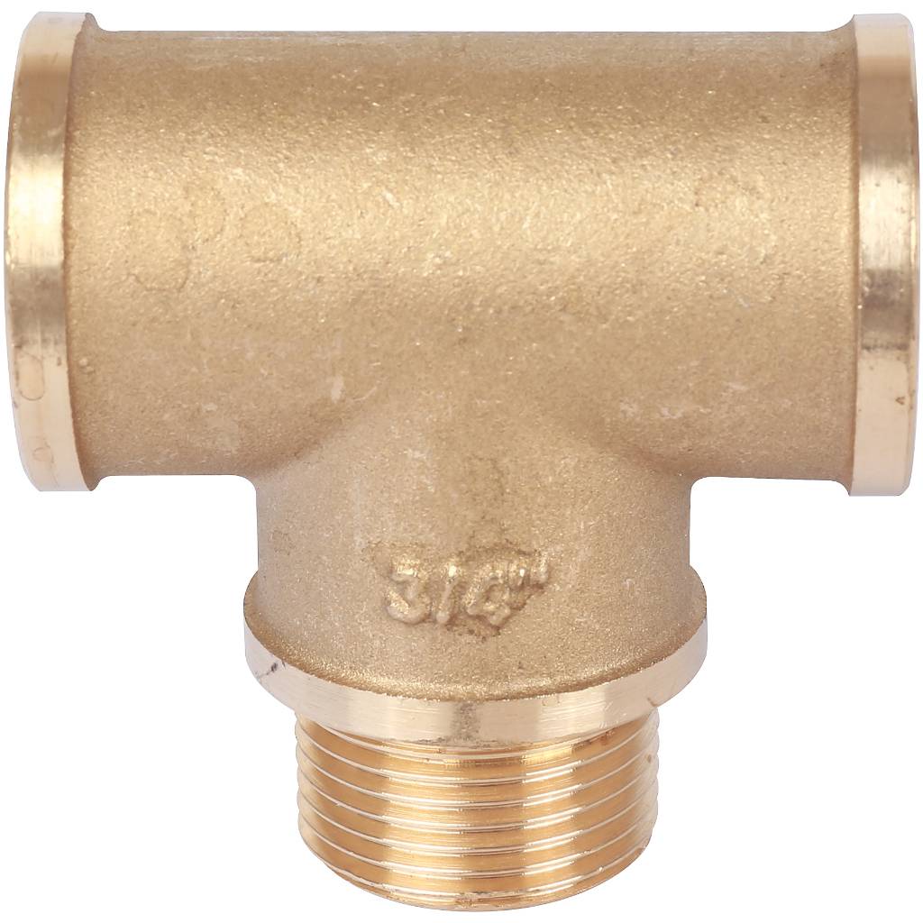 Тройник резьбовой ВН 3/4" латунь STOUT