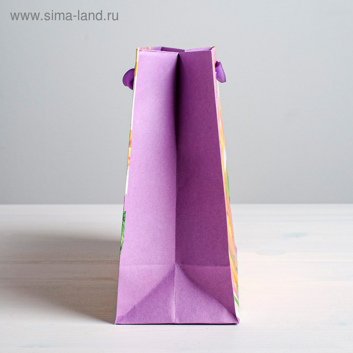 Пакет подарочный крафтовый "с 8 марта" 15*12*5,5 см (1/6/1020) "дарите счастье" 4567795