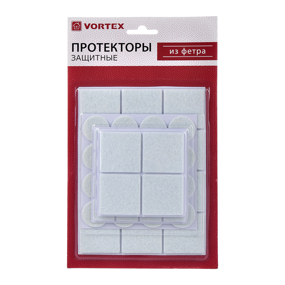 Протекторы для мебели набор 64 шт, фетр (белые) (1/30) "vortex" 26000