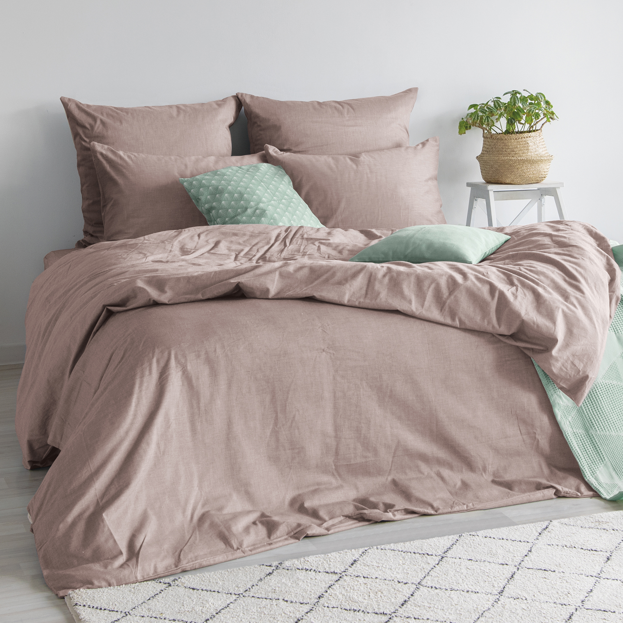 Постельное белье "verossa melange" mokko евро