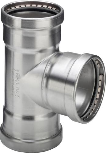 Тройник пресс 108x76x108 нержавеющая сталь Sanpress Inox VIEGA