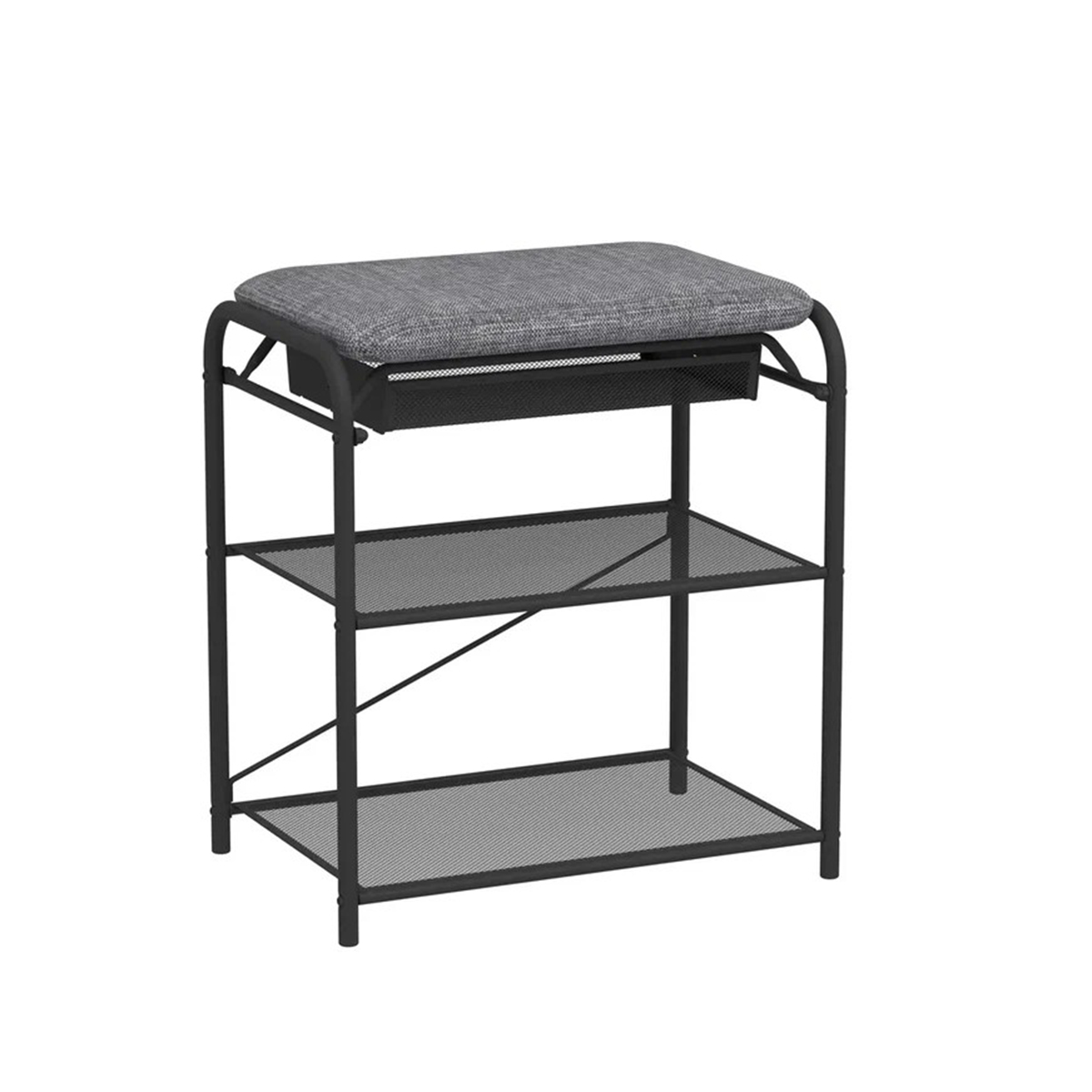 Подставка для обуви "гранада 13в" 2 полки с сиденьем и ящиком (450*300*500 мм) графит (1) пдог13в гр