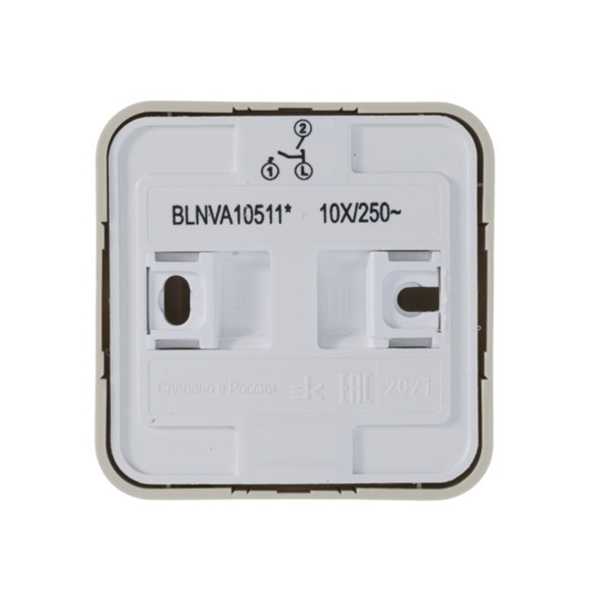 Выключатель открыт. уст. "blanca" 2-х кл. с индикатором 10а, бежевый (1/15/30) "schneider"