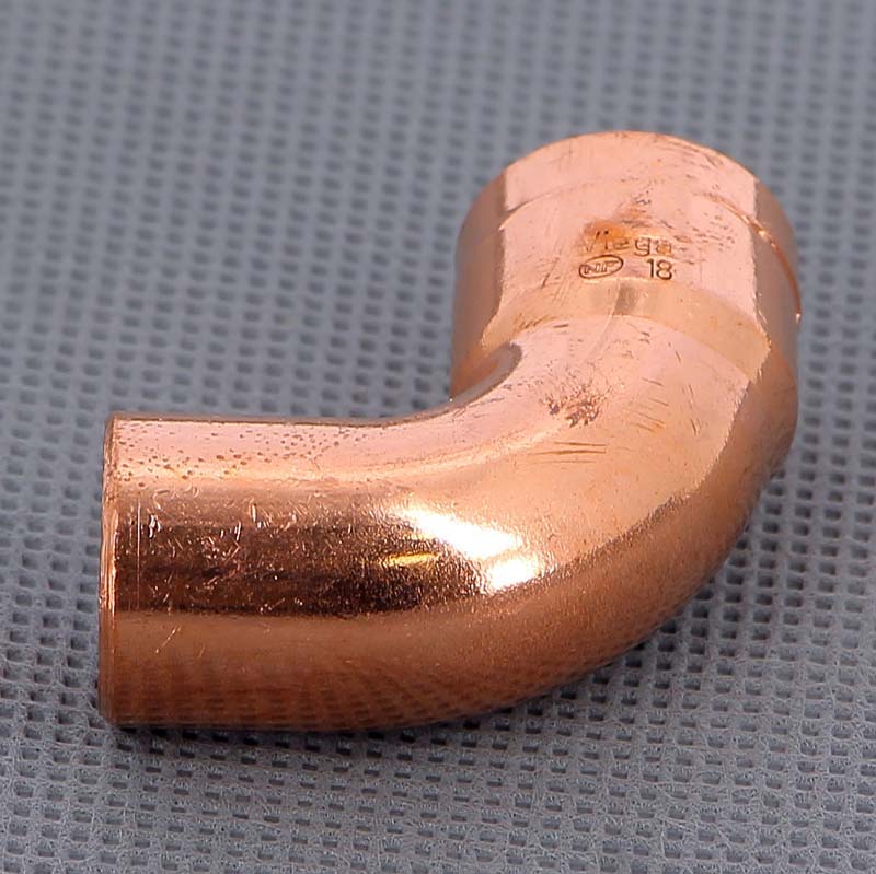 Угол однораструбный 90° VIEGA пайка 18 мм медный