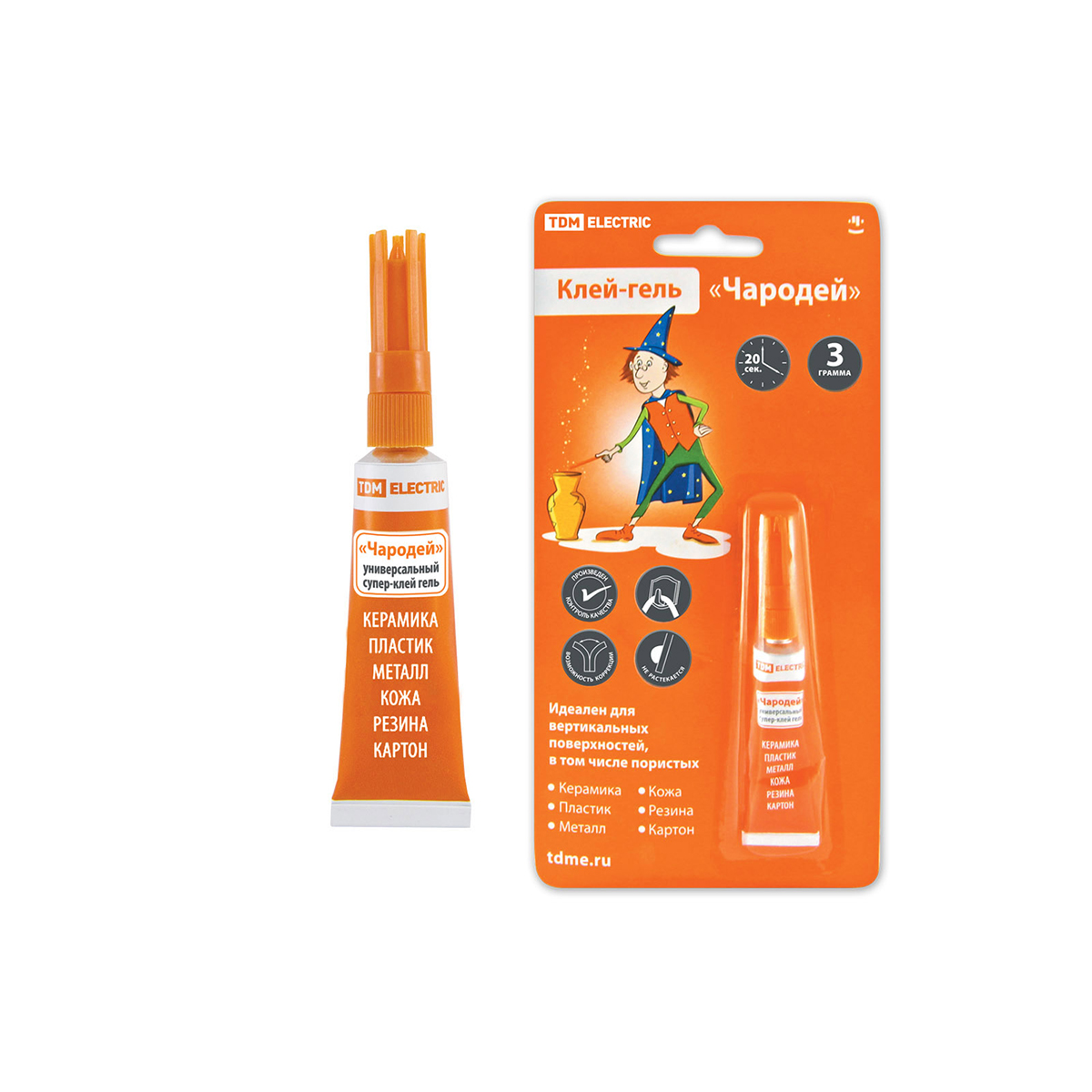Супер-клей гель "чародей" 3 г блистер (24/288) tdm sq0542-0002