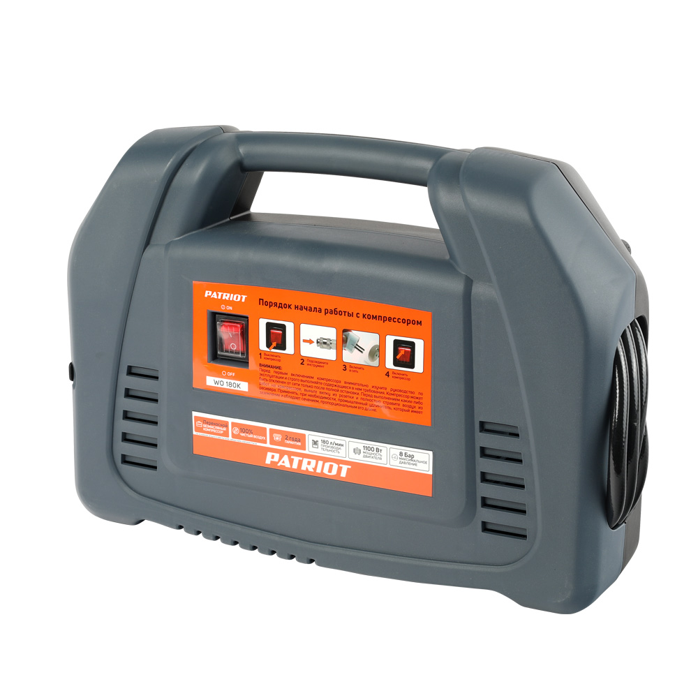 Компрессор поршневой безмасл. wo-180k (1/2) "patriot" 525301905