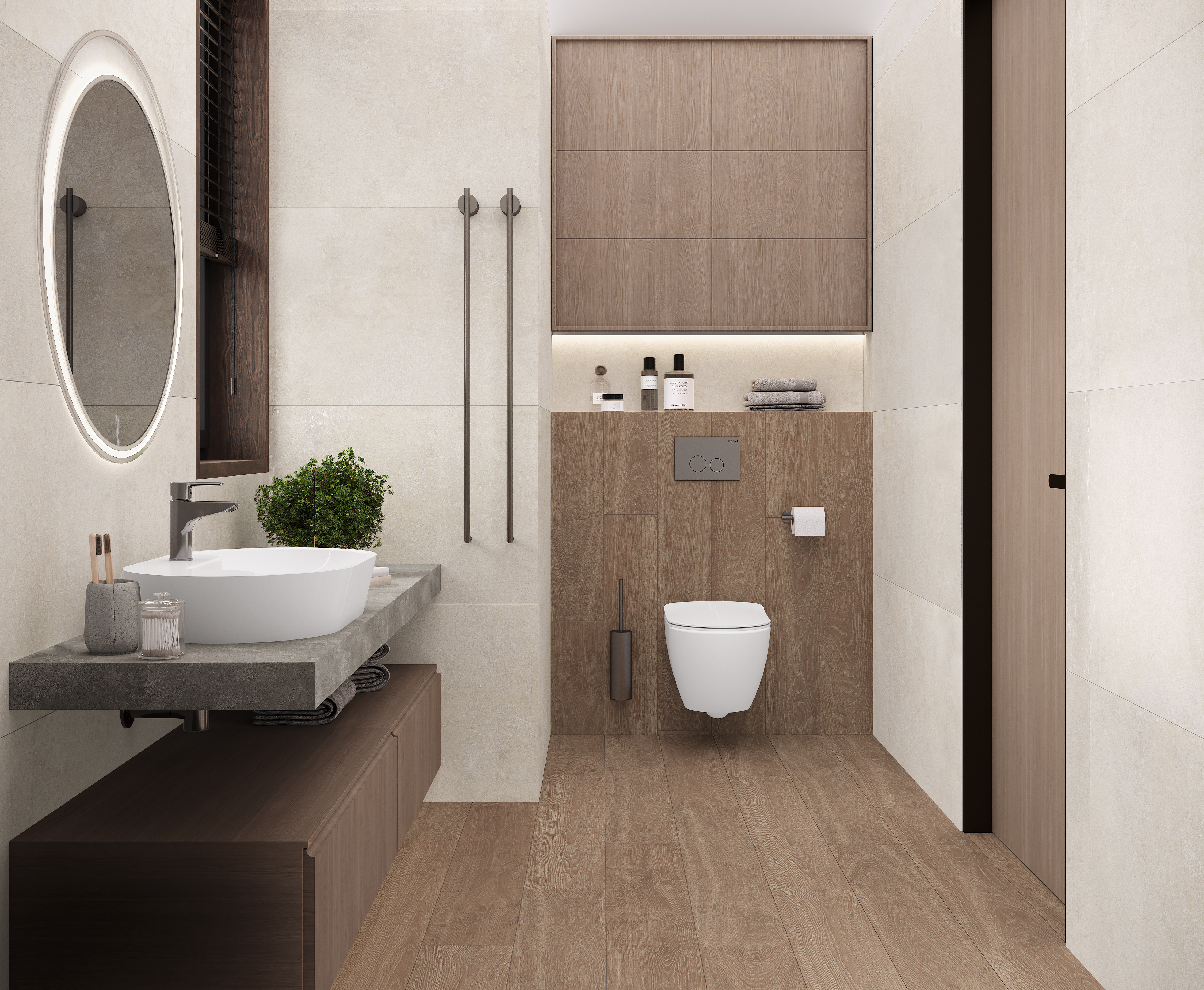 Smart marfil керамогранит бежевый 60х119,5 матовый структурный 59,50x119,10