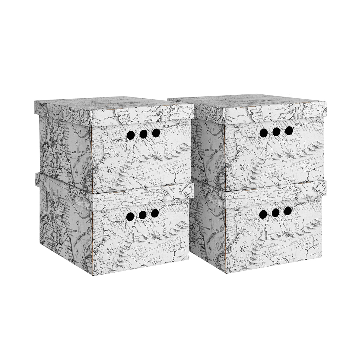 Короб для хранения "expedition" 25*33*18,5 см (набор 4 шт.) (1/10) "valiant" ex-bctn-4s