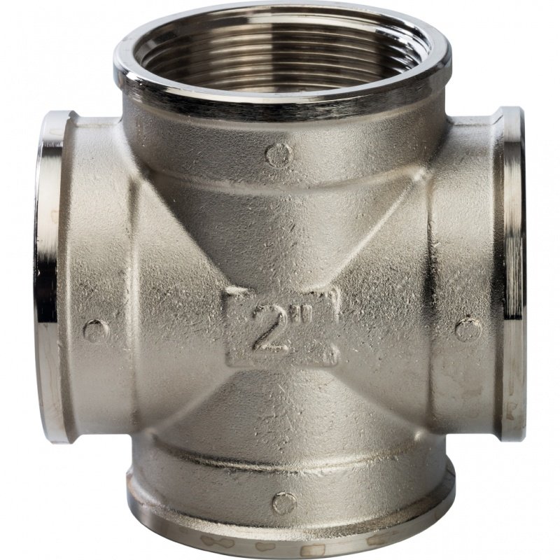 Крестовина резьбовая ВР 2" никель STOUT