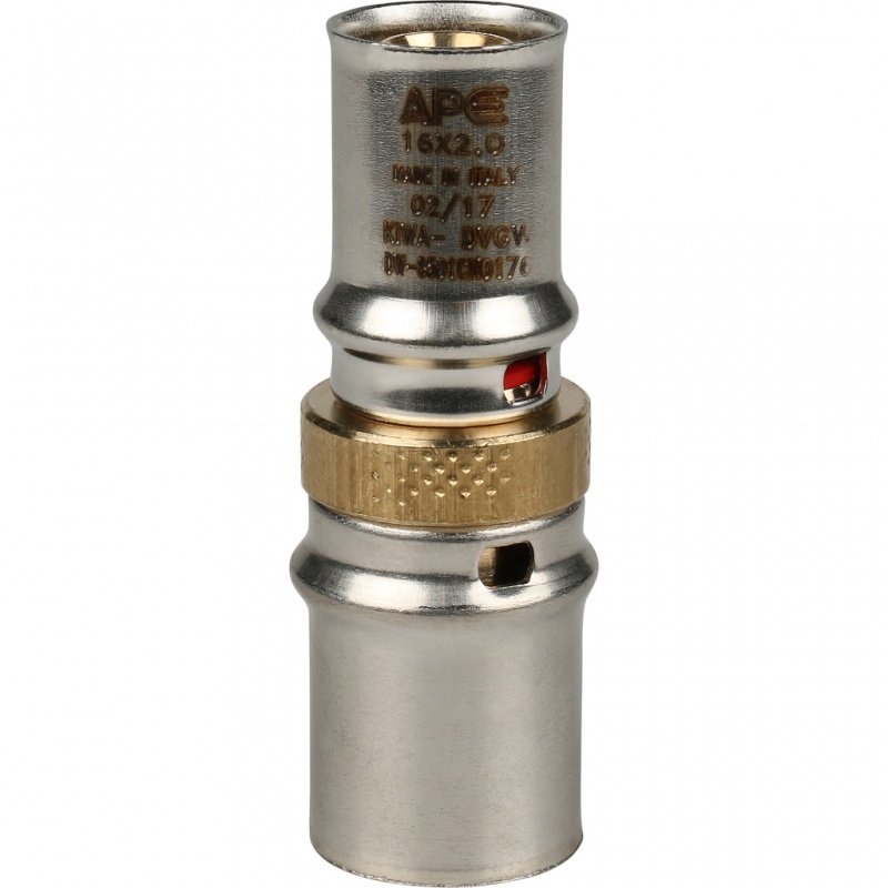 Муфта переходная под пресс 20 х 16 мм STOUT для МП труб