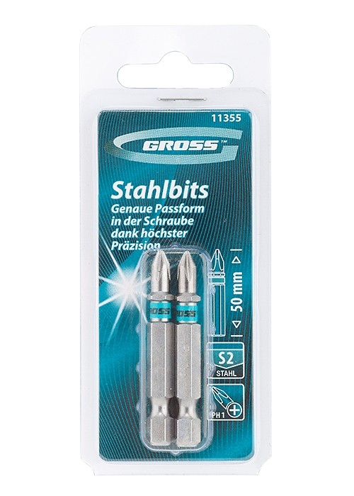 Набор бит РН1 х 50, сталь S2, 2 шт. Gross (11355)