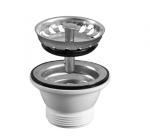 Водослив для мойки 1"1/2 с нерж. решеткой Ø70мм + съемный фильтр Ø52мм M1132 MIANO