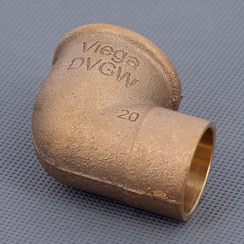 Угол 90° переходной пайка - ВР 28 x 1" VIEGA бронза