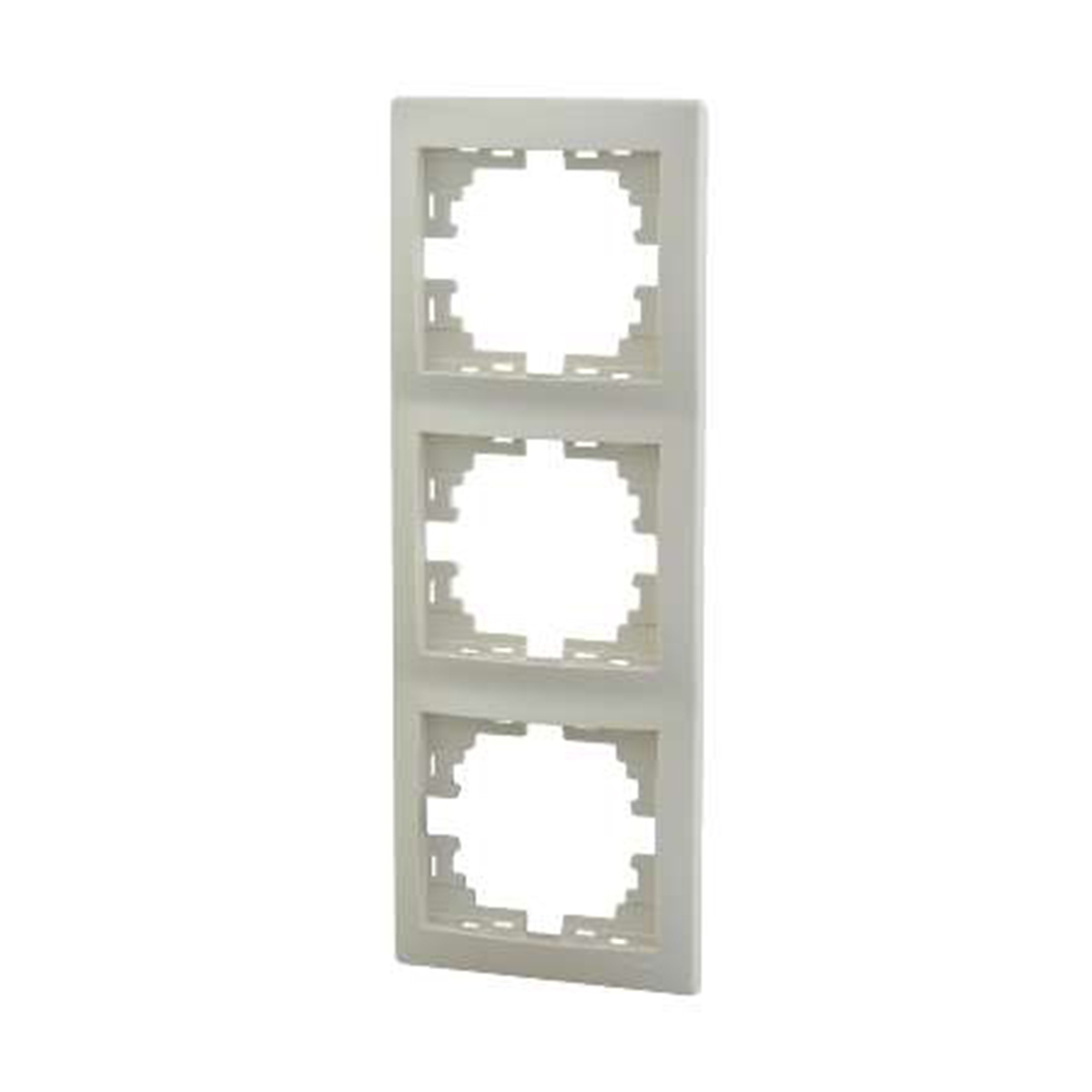 Рамка "mira" 3-х местн. вертикальная, кремовый (1/10/120) "lezard" 701-0300-153