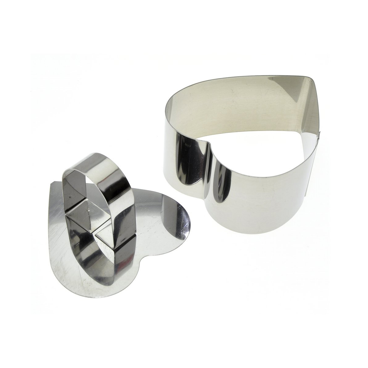 Форма кулинарная "сердце" нержав. 8*9*4 см с крышкой-прессом (1/12/144) "мультидом" an8-15