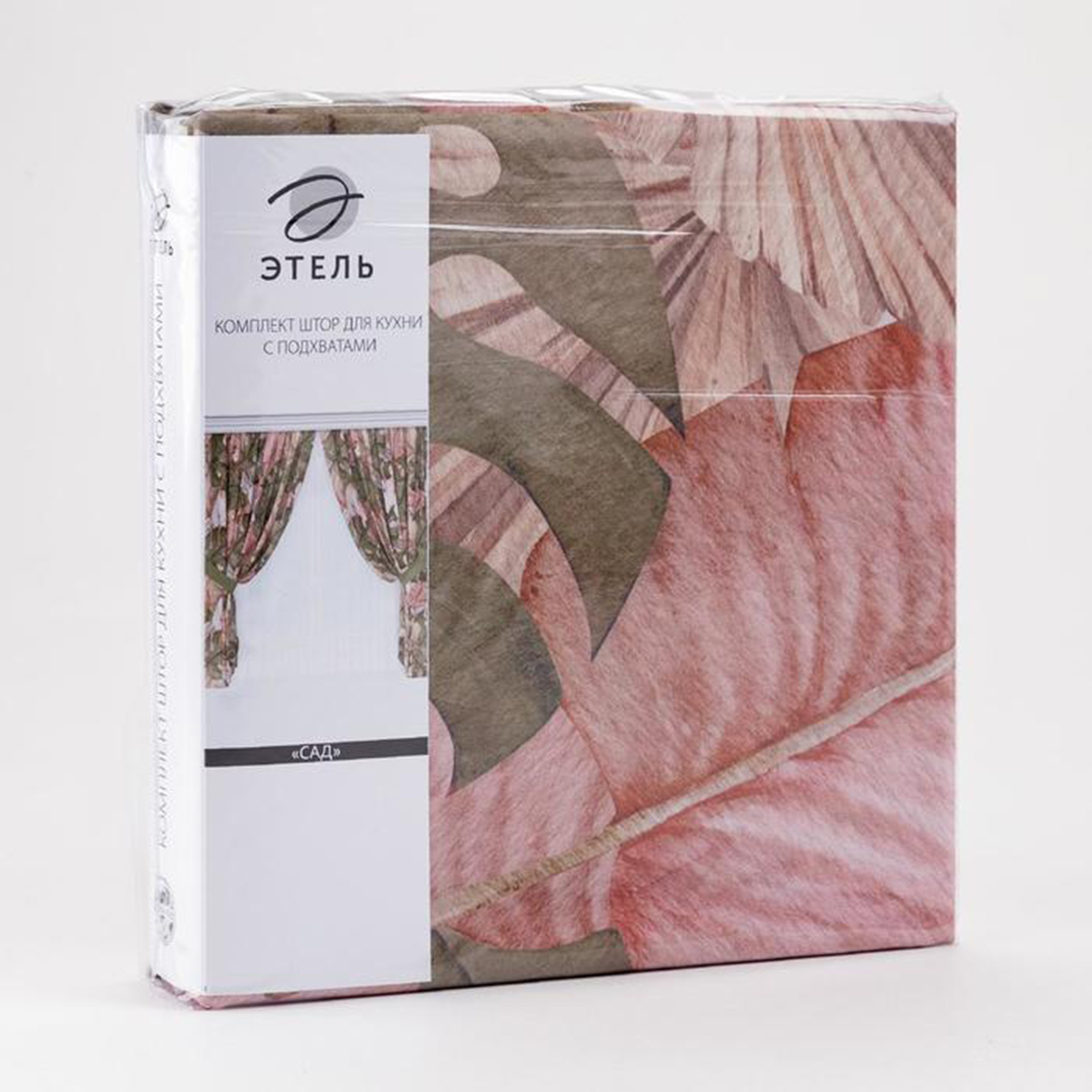 Шторы для кухни "сад" 145*180 см компл. 2 шт. с подхватами (1) "этель" 5513589