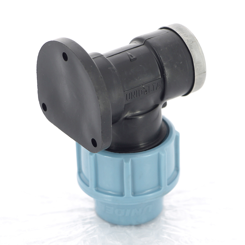 Водорозетка под фланец обжимная 20 x 1/2" ВР для труб ПНД UNIDELTA