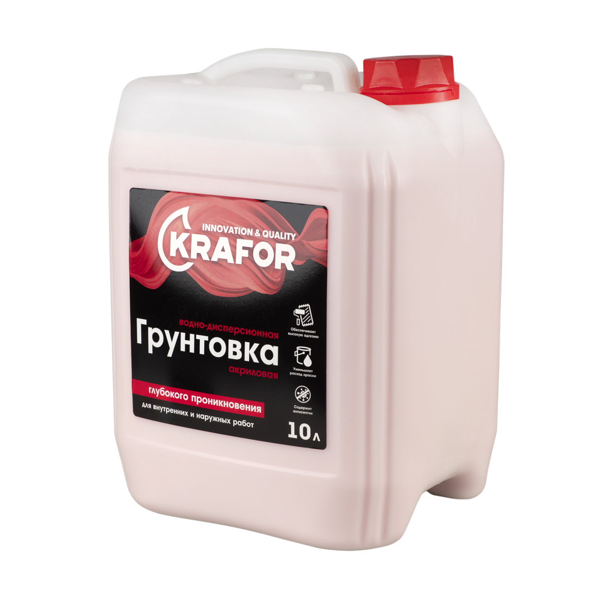 Грунтовка глубокого проник. универс. 10 л (1) "krafor" (красная этик.)