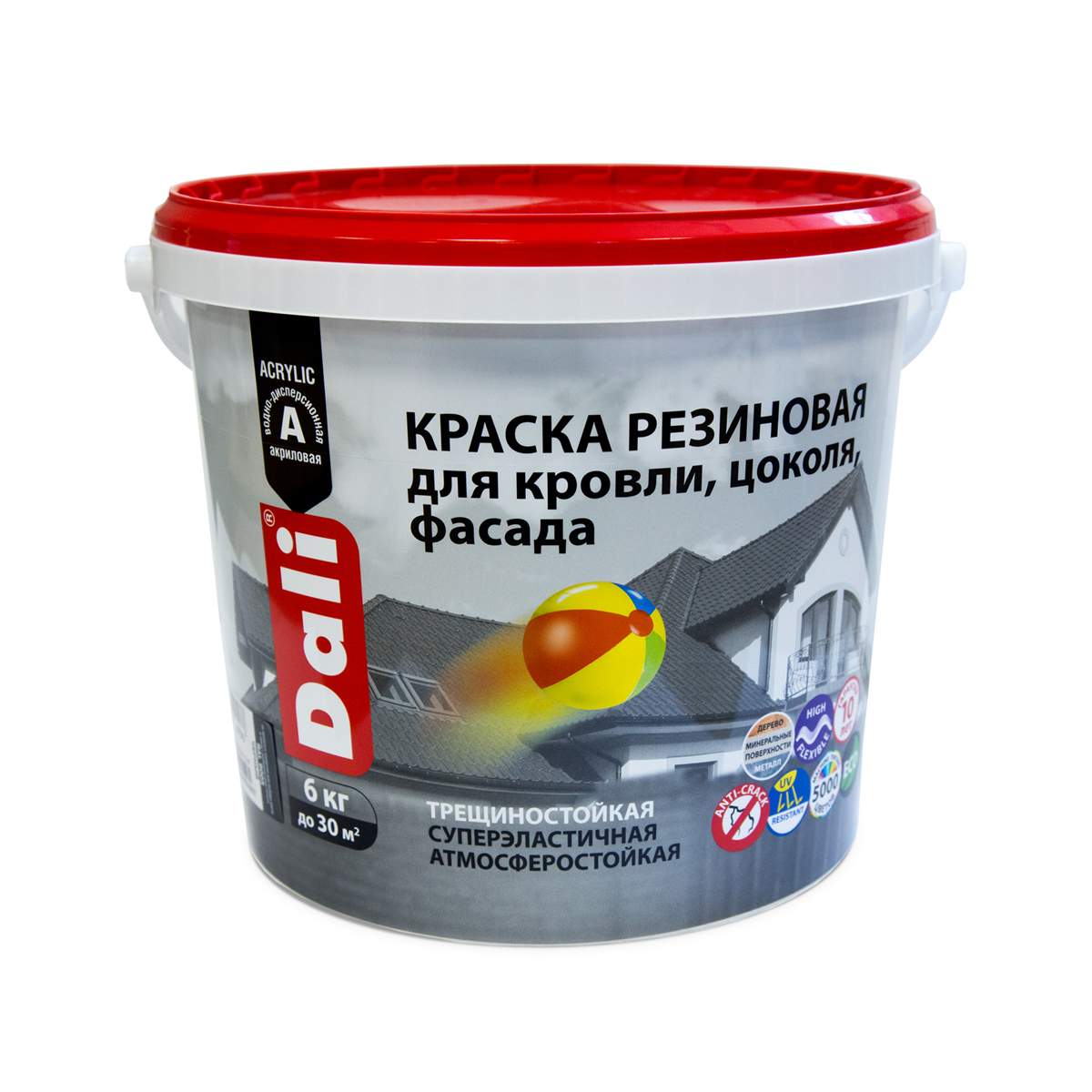 Краска резиновая "dali" база a  6 кг (1) "рогнеда"