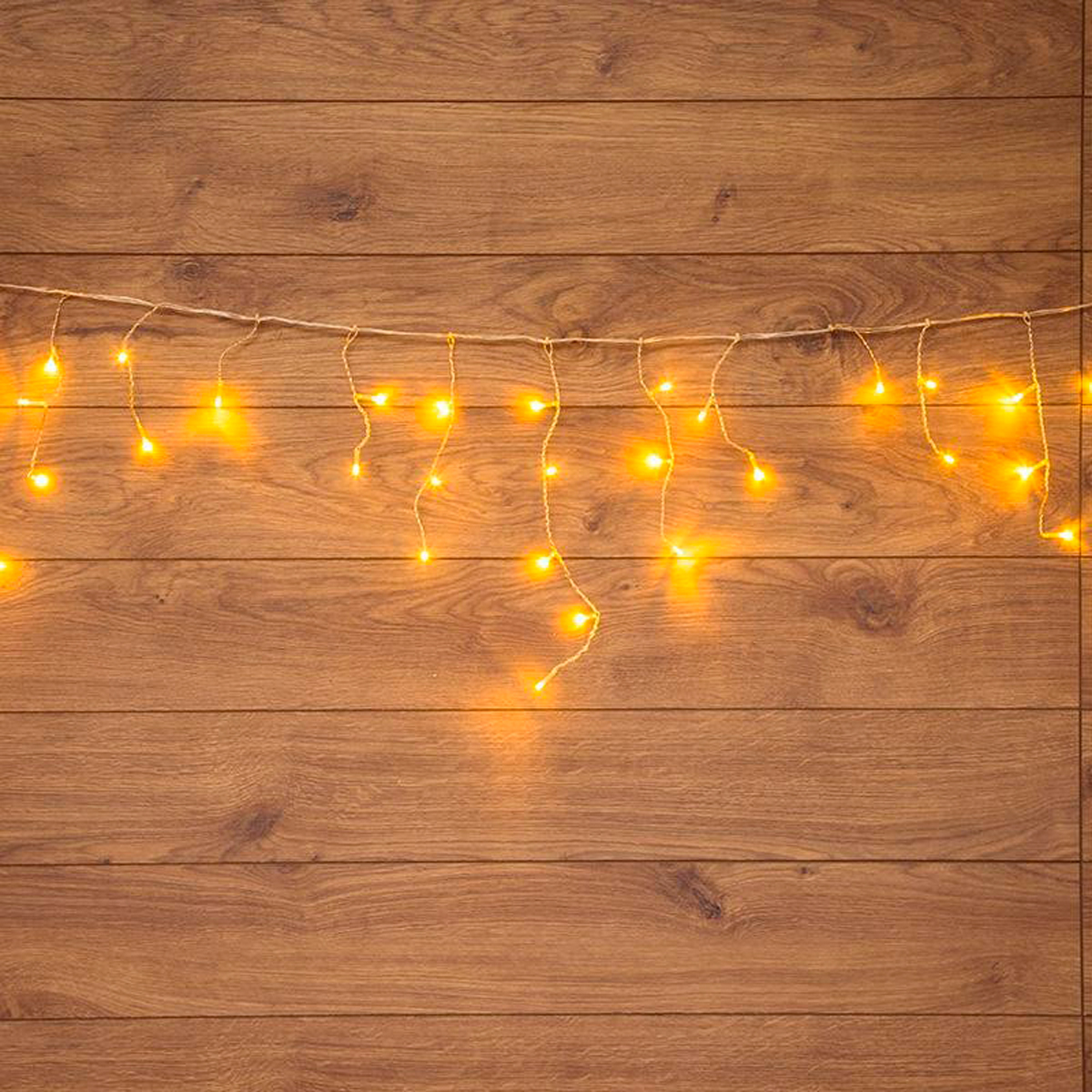 Электрогирлянда "бахрома" 1,8*0,5 м, 48 теплых ламп, шнур прозр. (1/96) "neon-night" 255-016