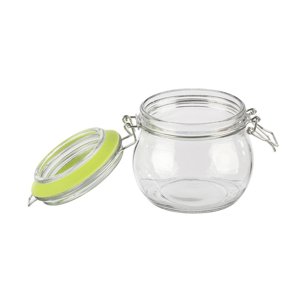 Банка для сыпучих продуктов "bravo" 0,5 л стекло, крышка с замком (1/24) "mallony"