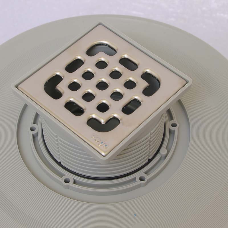 Трап 100 х100 VIEGA с гидрозатвором и вертикальным отводом 50 мм трап регулируется по высоте