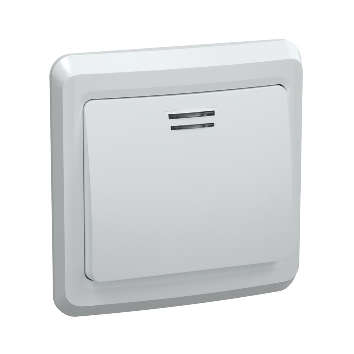 Выключатель "вега" 1 кл. с индикатором вс10-1-1-вб, 10а, белый (1/50/200) "iek"